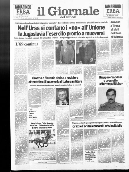 Il giornale del lunedi